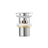 Bouchon vidange lavabo laiton chromé poli collerette… – vue 3