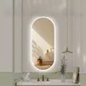 Miroir de salle de bains intelligent ovale