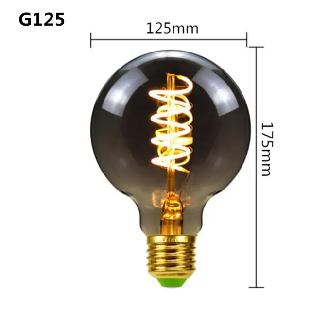 LED E27 ST64 G80 G95 G125 4W Dimmable220V gris fumé… – vue 5