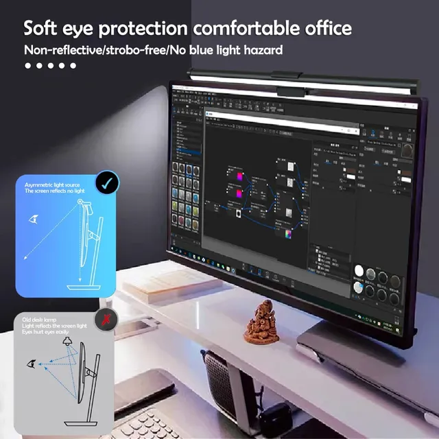 Barre lumineuse RGB pour moniteur d'ordinateur – vue 3