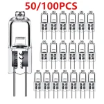 10/50/100 pièces G4 12V 10W 20W ampoules LED ampoules halogènes écologiques Capsule insérée perles lampe en cristal ampoule halogène en gros
