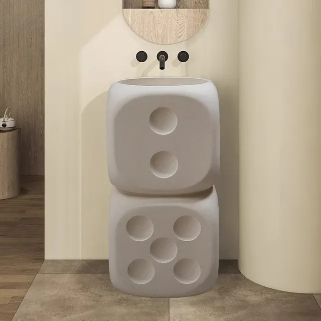 Bassin de colonne de styliste de Style crème Wabi japonais – vue 4