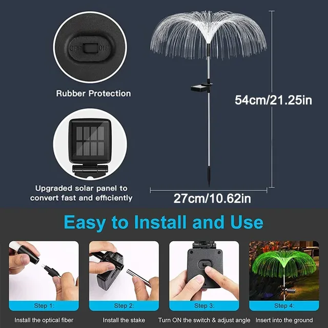 Lumières LED solaires éclairage extérieur douche étanche… – vue 5