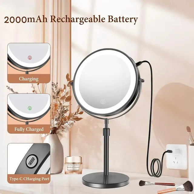 Miroir de courtoisie LED 3 couleurs LED avec hauteur… – vue 3