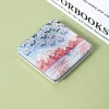 Miroir de maquillage pour peinture à l&rsquo;huile, grossissant 2X, cosmétique, Portable, pliable, Double face, petit miroir, outils de beauté