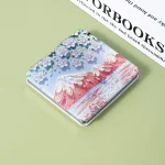 Miroir de maquillage pour peinture à l&rsquo;huile, grossissant 2X, cosmétique, Portable, pliable, Double face, petit miroir, outils de beauté