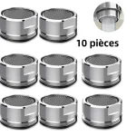 Filtre de robinet économiseur d&rsquo;eau, aérateur, filetage M24, salle de bains, laiton, acier inoxydable, filtre remplaçable, maille, buse mixte, 10/3 pièces