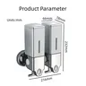 Distributeur de savon liquide en plastique blanc/argent – vue 6