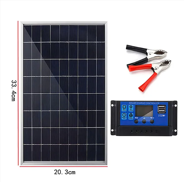 Kit de panneaux solaires 12V 20W avec contrôleur 30A – vue 6