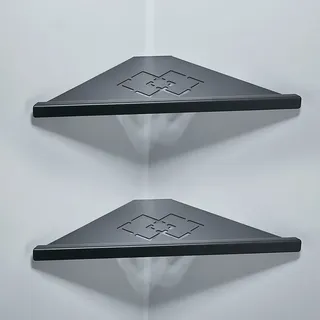 Étagère coin murale triangulaire panier métal plaqué cuivre noir…