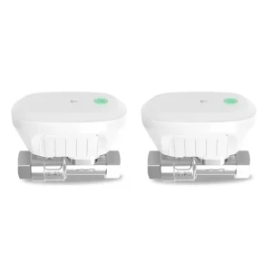 AFOURT-2X Tuya Wifi intelligent vanne d&rsquo;eau compteur d&rsquo;eau débit d&rsquo;eau affichage de la température de l&rsquo;eau contrôleur APP contrôle prise ue