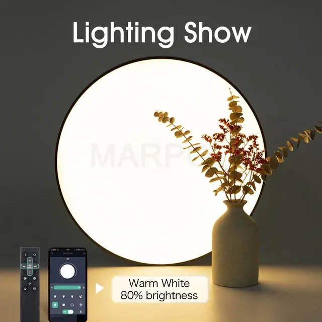 MARPOU plafonnier intelligent lampe à LED pour chambre… – vue 2