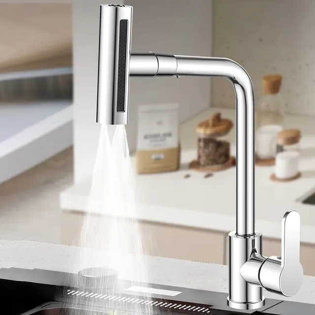Robinet de cuisine cascade 4 modes universel 360 °… – vue 2