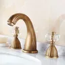 Robinets de lavabo poignée en cristal robinet d'évier de… – vue 3