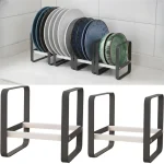 Support organisateur de cuisine pour couvercle de casserole, plaque de casserole, support de planche à découper, armoire en métal antidérapante, étagère de rangement, support d&rsquo;égouttage de séchage de vaisselle