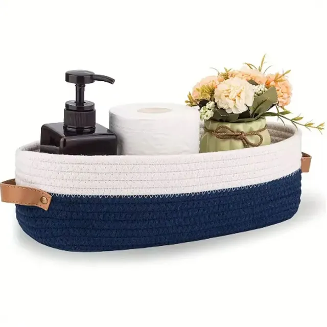 Panier de rangement de salle de bain tissé ovale – vue 3