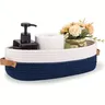 Panier de rangement de salle de bain tissé ovale – vue 3