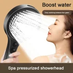 Pommeau de douche puissant suralimenté, grand panneau de 13.5cm, grande sortie d&rsquo;eau, ensemble de douche pluie à main pour la maison
