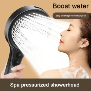 Pommeau de douche puissant suralimenté, grand panneau de 13.5cm, grande sortie d’eau, ensemble de douche pluie à main pour la maison Pommeau de douche puissant suralimenté, grand panneau de 13.5cm, grande sortie d’eau, ensemble de douche pluie à main pour la maison