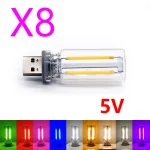 Ampoule LED Smart IC Retro Edison, Source de lumière à gradation, Wild d&rsquo;alimentation mobile USB, Veilleuse, Banque d&rsquo;alimentation pour ordinateur portable, 5V