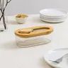 Boîte à beurre en verre de forme ovale – vue 3