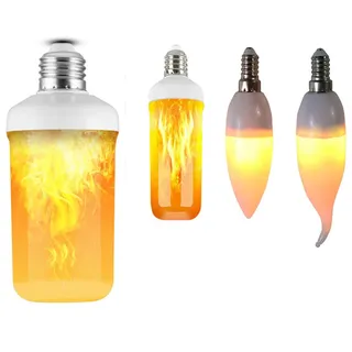 Ampoule LED en Forme de Flamme Simulée