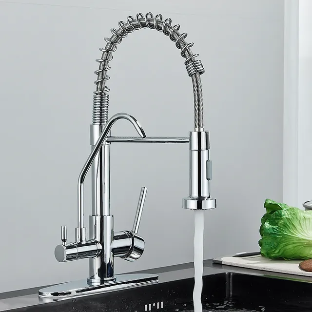 Robinet de cuisine moderne chromé – vue 4