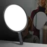Grand miroir main rond verre haute brillance cadre… – vue 5
