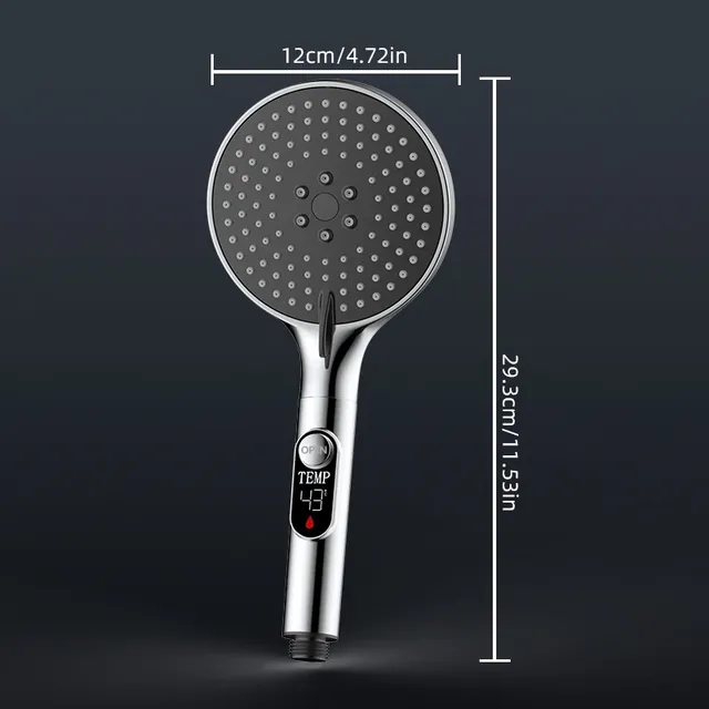 Pommeau de douche LED portatif à affichage numérique de… – vue 6