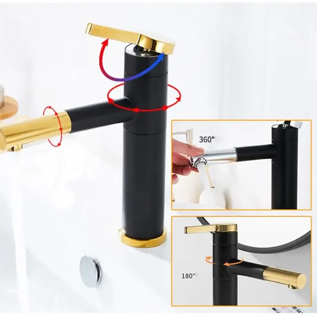 Robinet extractible pour lavabo de salle de bains – vue 4