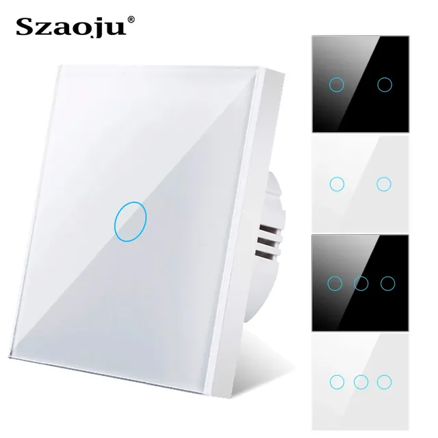 Szaoju interrupteur tactile mural AC100-240V ue capteur…