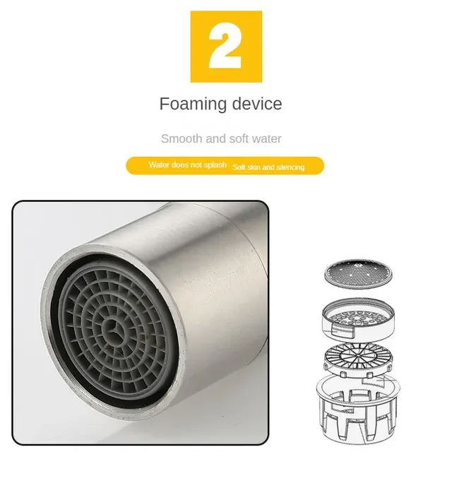Robinet de lavabo en or brossé – vue 3