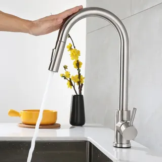 Robinet extractible de cuisine en acier inoxydable
