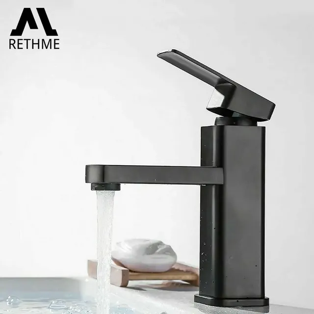Robinets de salle de bains noirs/chromés – vue 2