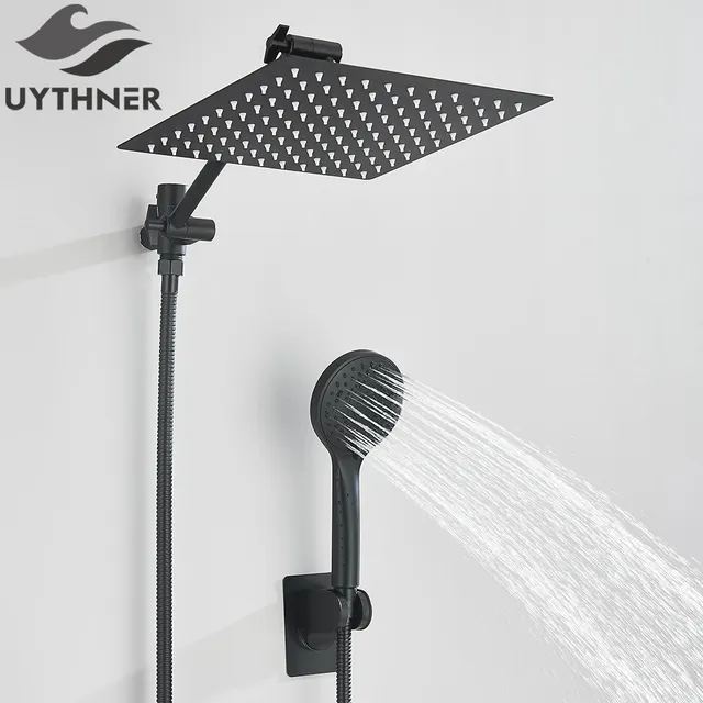 Pommeau de douche à haute pression noir/douche à main…