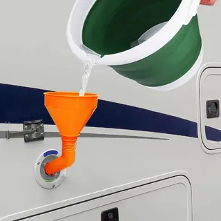 Entonnoir remplissage eau caravane camping pliable silicone 10l…