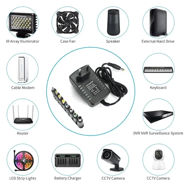 Adaptateur d'alimentation cc 5V 6V 9V 12V 2A – vue 6