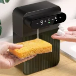 Distributeur automatique de savon moussant 400ml + 400ml, Rechargeable par USB, Double tête, sans contact, montable au mur pour plusieurs scénarios