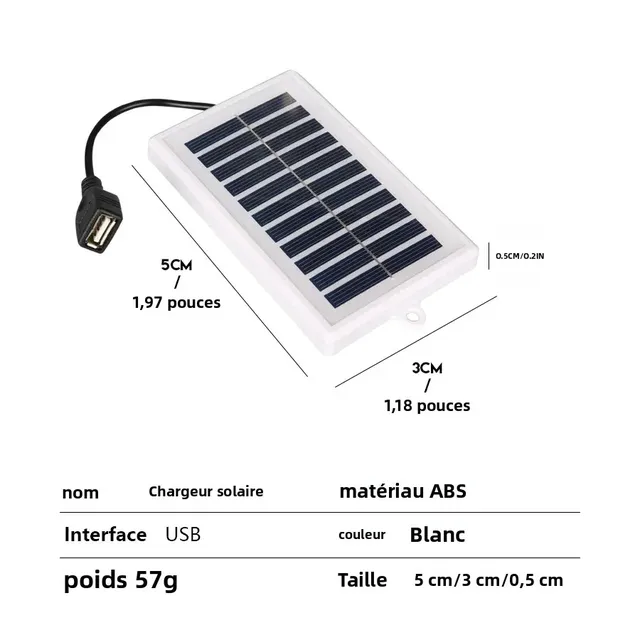Chargeur solaire Portable 1/2 pièces – vue 6