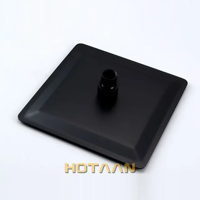 Pommeau de douche carré plaqué noir – vue 3