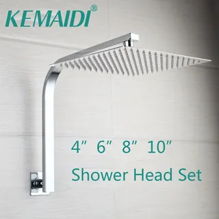 KEMAIDI pomme de douche de salle de bain à effet de pluie avec bras de…