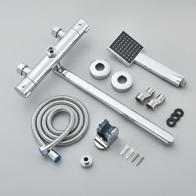 Robinet thermostatique chromé pour salle de bain – vue 6