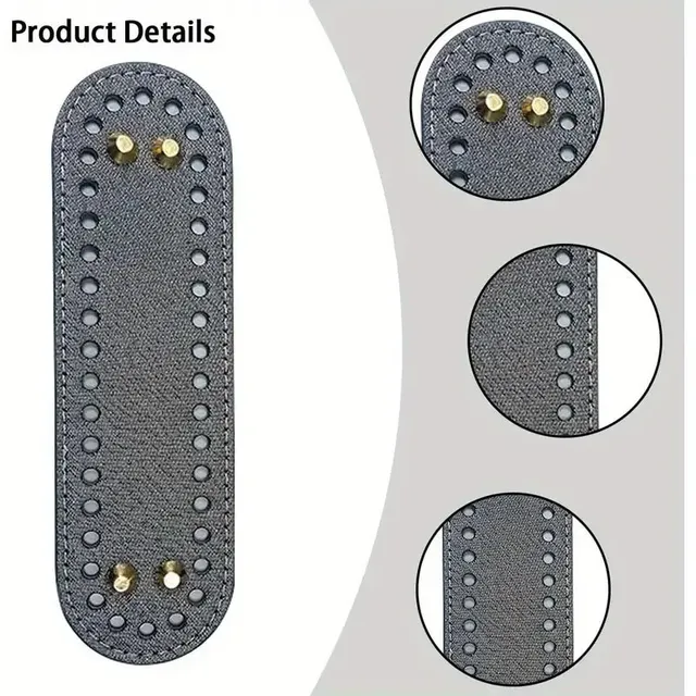 Fond long ovale crochet base similicuir gris anthracite…