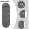 Fond long ovale crochet base similicuir gris…
