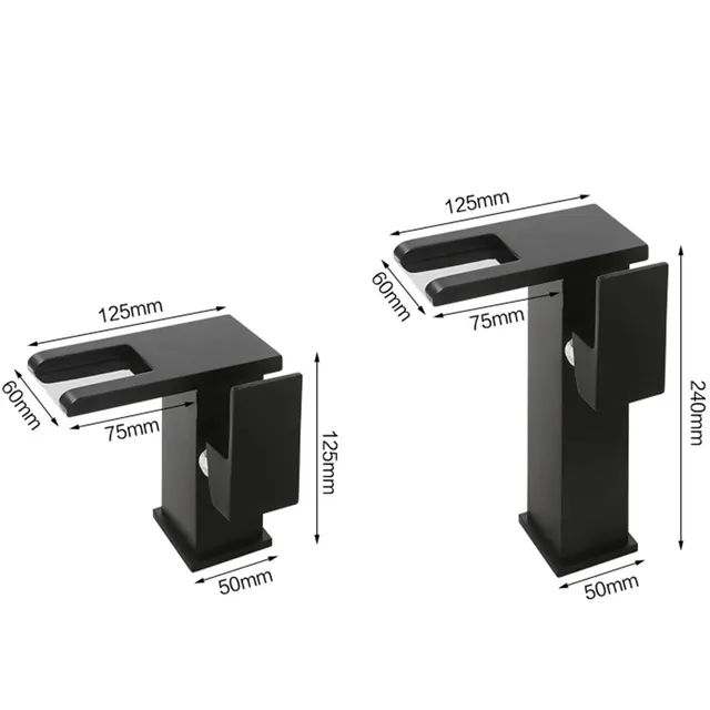 Robinet lavabo haut court luxe chrome laiton mitigeur… – vue 3