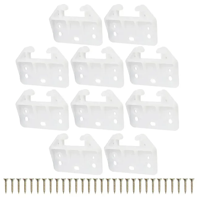 10 guides glissières tiroir plastique blanc translucide… – vue 6