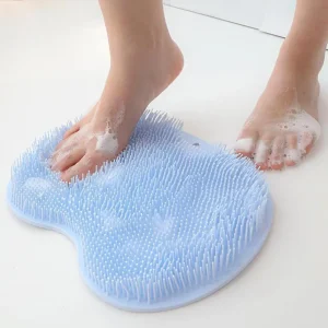 Masseur de pieds de douche, tapis antidérapant, conception à ventouse multifonction, brosse de Massage de bain, frottement du dos en Silicone, fourniture de bain exfoliante Masseur de pieds de douche, tapis antidérapant, conception à ventouse multifonction, brosse de Massage de bain, frottement du dos en Silicone, fourniture de bain exfoliante