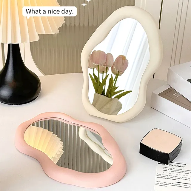 Miroir maquillage table ondulé irrégulier ABS verre… – vue 2