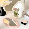 Miroir maquillage table ondulé irrégulier ABS verre… – vue 2