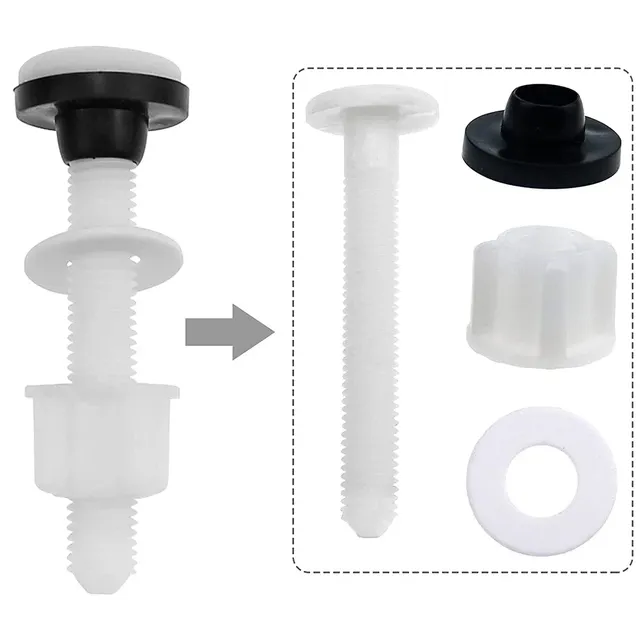 Boulon siège toilette universel plastique caoutchouc… – vue 6